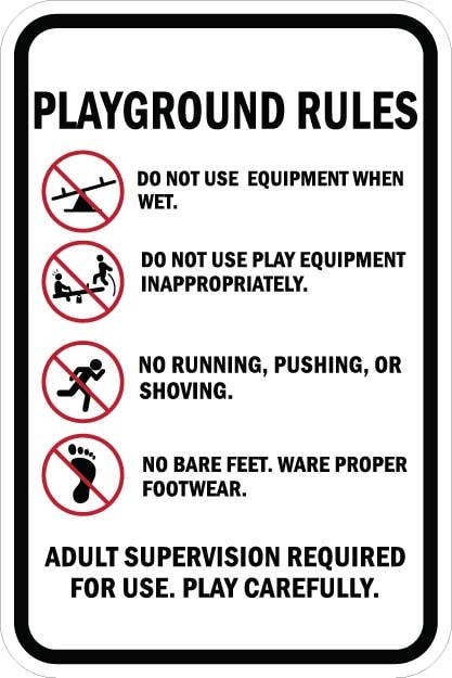 AR-772 - Playground Rules Sign