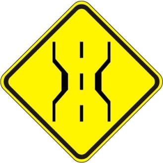 W5-2a- Road Narrows Symbol Sign