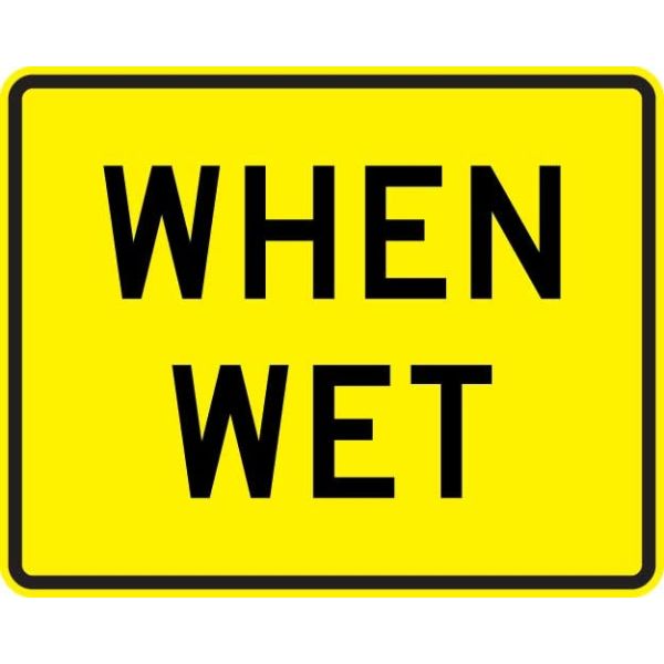 W8-5p Slippery When Wet Signs 