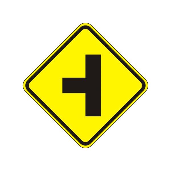 W2-2L - Side Road Left (symbol) Sign