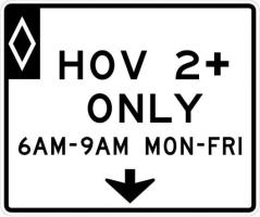 R3-14 - HOV Lane Assignment Sign