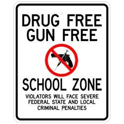 S2-8 - Drug Free Gun Free Zone Signs