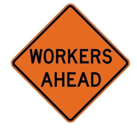 W21-1- Workers Ahead Sign