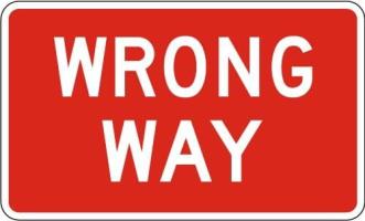 R5-1a- Wrong Way Sign