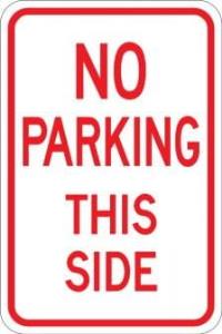 AR-225 - No Parking This Side Sign