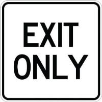AR-712 - Exit Only Sign 