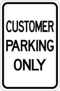 AR-141 - Customer Parking Only Sign