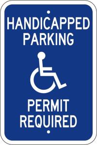 R7-8c - Handicapped Parking Permit Required Sign