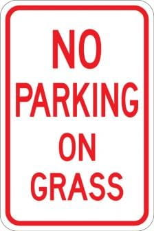 AR-224 - No Parking on Grass Sign