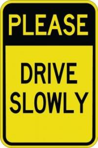 AR-722 - Please Drive Slowly Sign