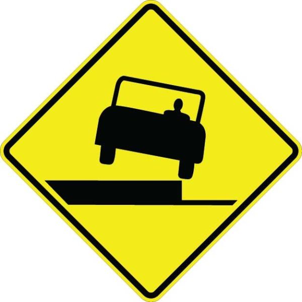 W8-17 Shoulder Drop Off Symbol Sign