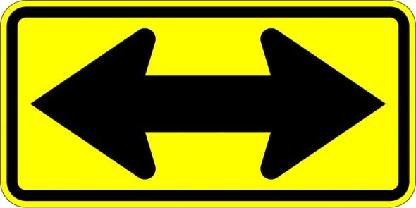 W1-7 - Double Arrow Sign