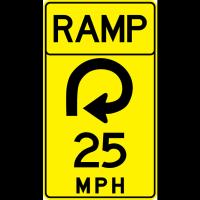 W13-7 - Advisory Speed (Ramp) Sign