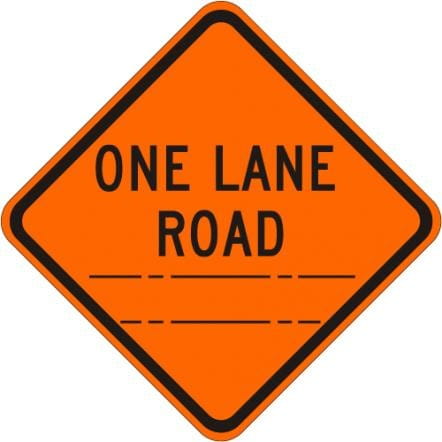 W20-4 One Lane Road (distance)