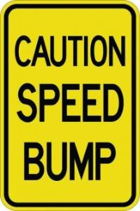 AR-717 - Caution Speed Bump Sign