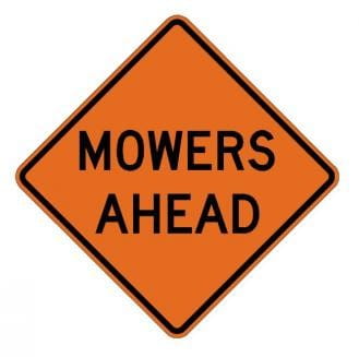 W21-8 Mowers Ahead Sign