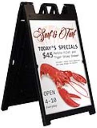 Black Signicade Deluxe A Frame with 36x24 Sign