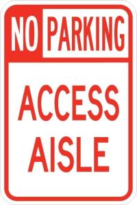 AR-207 - No Park Access Aisle Sign