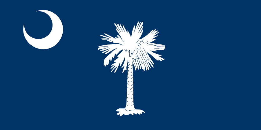 Sticker: State Flag - South Carolina (1.5in x 3in)