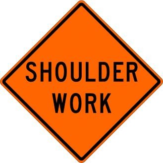 W21-5-O- Shoulder Work Sign