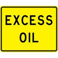 W8-5C Excess Oil Sign