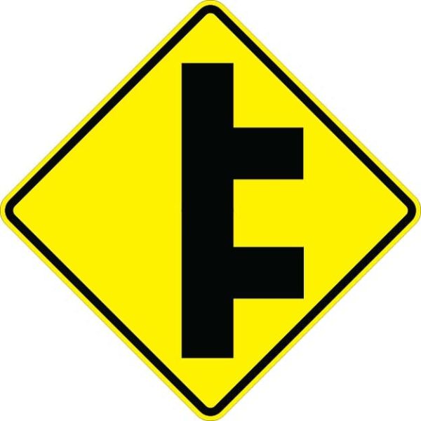 W2-8R - Side Roads From Right Sign