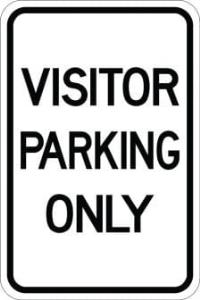 AR-145 - Visitor Parking Only Sign