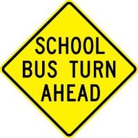 S3-2 - School Bus Turn Ahead Signs