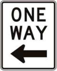 R6-2L - One Way Signs Left Sign