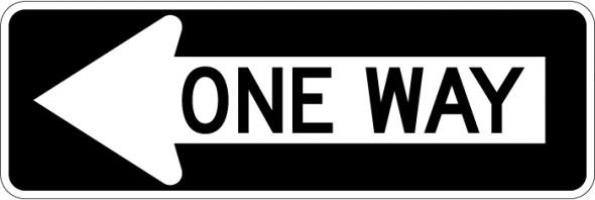 R6-1L - One Way Left Sign