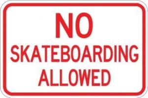 AR-125 - No Skateboarding Allowed Sign