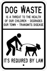 AR-250 - Dog Waste Clean Up Signs