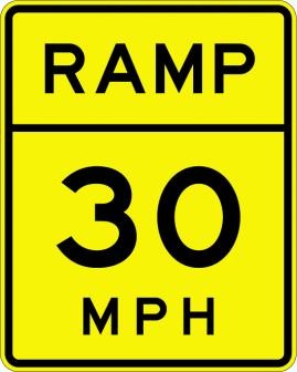 W13-3 - Advisory Ramp Speed Sign