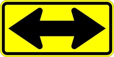 W1-7 - Double Arrow Sign