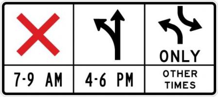 R3-9d - Reversible Lane Control Sign
