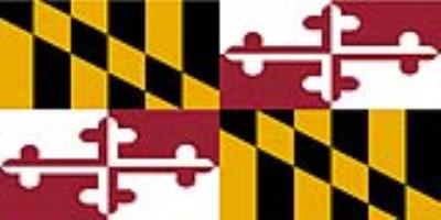 Sticker: State Flag - Maryland (1.5in x 3in)