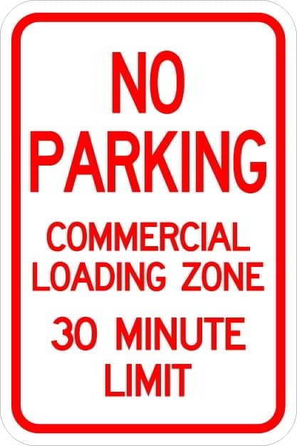 AR-214 - No Parking - Commercial Zone Sign