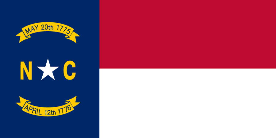 Sticker: State Flag - North Carolina (1.5in x 3in)