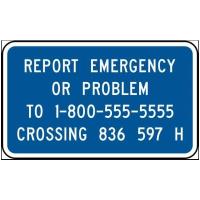 I-13 - Emergency Notification Sign