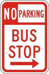 R7-107 - No Parking Bus Stop Sign