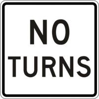 R3-3 - No Turns Sign 