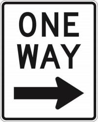 R6-2R - One Way Right Sign