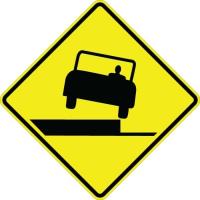 W8-17 - Shoulder Drop Off Symbol Sign