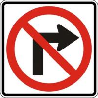 R3-1- No Right Turn Sign 