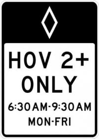 R3-11- HOV Lane Operation Sign