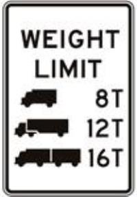 R12-5 - Weight Limit Symbolic Sign