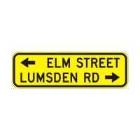 W16-8A - Advance St Name (2 Streets) Sign