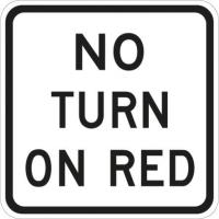 R10-11b- No Turn on Red Sign