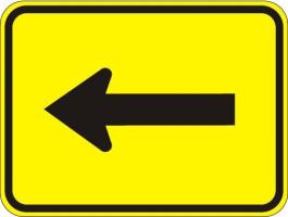 W16-5PL- Arrow (Plaque) Left Sign