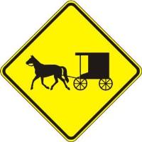 W11-14 - Horse-Drawn Vehicle Crossing Sign